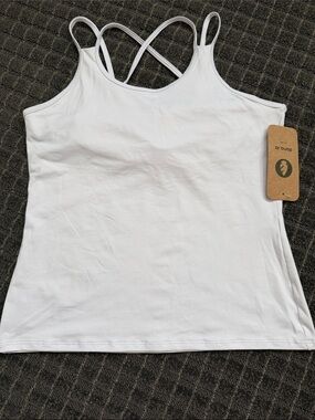 Classic White Crisscross Strap Camisole